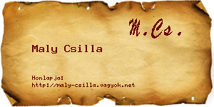 Maly Csilla névjegykártya